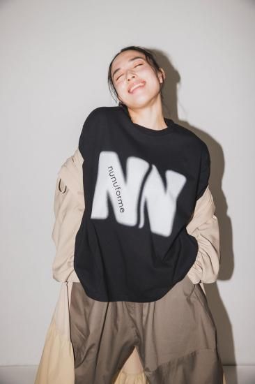 ★8-10月入荷予定ご予約★2025AW★nunuforme ヌヌフォルム NNプリント Black nt24-007-03
