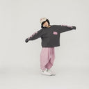 ★8-10月入荷予定ご予約★2025AW★nunuforme ヌヌフォルム nunuforme袖プリント Charcoal nt24-007-04