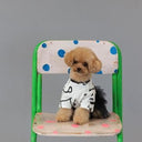 ★frankygrow DOG★frankygrow フランキーグロウ フリルチュールTシャツドレス WHITE-BLACK 25F2DG006