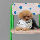 ★frankygrow DOG★frankygrow フランキーグロウ フリルチュールTシャツドレス WHITE-BLACK 25F2DG006