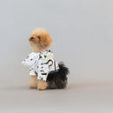 ★frankygrow DOG★frankygrow フランキーグロウ フリルチュールTシャツドレス WHITE-BLACK 25F2DG006