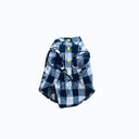 ★frankygrow DOG★frankygrow アシンメトリーカラーシャツ PLAID-BLACK 25F2DG007