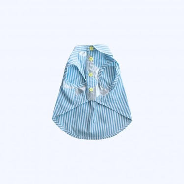 ★frankygrow DOG★frankygrow アシンメトリーカラーシャツ BLUE STRIPE-SILVER 25F2DG007