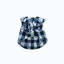 ★frankygrow DOG★frankygrow プリーツカラーシャツ PLAID-BLACK 25F2DG008