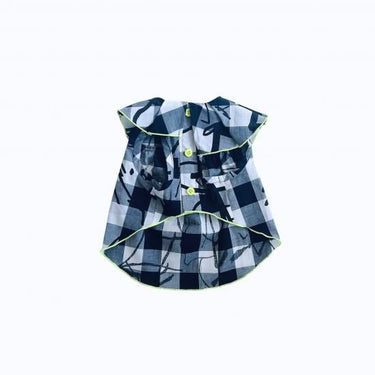 ★frankygrow DOG★frankygrow プリーツカラーシャツ PLAID-BLACK 25F2DG008