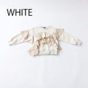 ★8-10月入荷予定ご予約★2025AW★nunuforme ヌヌフォルム ランダムフリルスウェット White adult 13-nf24-822-503