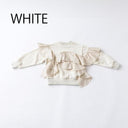 ★8-10月入荷予定ご予約★2025AW★nunuforme ヌヌフォルム ランダムフリルスウェット White adult 13-nf24-822-503