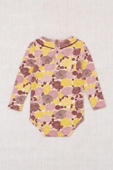 ★WINTER★Misha & Puff Baby Long Sleeve Scout Onesie String / Antique Rose Chrysanthemum B3045W25-0A3
