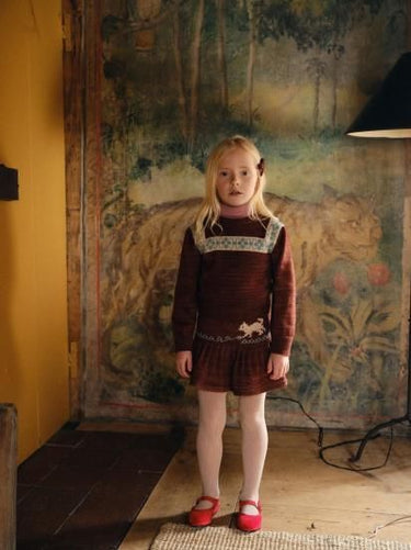 ★WINTER Collection★Misha & Puff ミーシャアンドパフ Kitten Tangle Skirt Madder Root K1236W25-606
