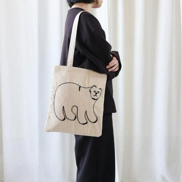Olya オリヤ Fluffy Rectangle tote bag Cat 710003