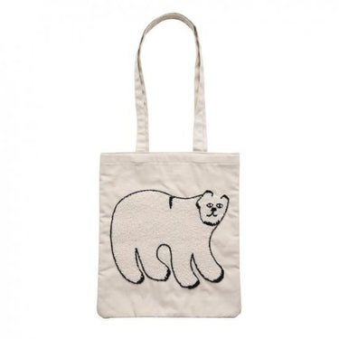 Olya オリヤ Fluffy Rectangle tote bag Polar bear 710004
