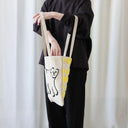 Olya オリヤ Fluffy Rectangle tote bag Polar bear 710004