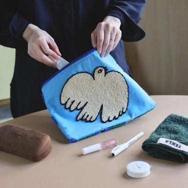 Olya オリヤ Fluffy Flat Pouch Bird 710011
