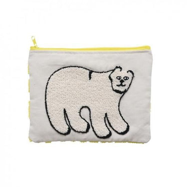 Olya オリヤ Fluffy Flat Pouch Polar bear 710014

