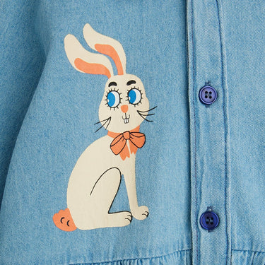 ★Chapter2★2026AW★mini rodini ミニロディーニ LW denim rabbit sp woven dress Blue