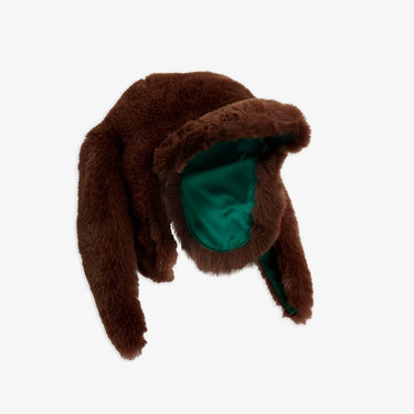 ★Chapter2★2026AW collection★mini rodini ミニロディーニ Rabbit ear faux fur cap Brown