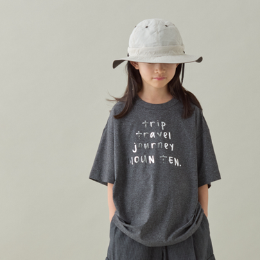 ★入荷済み★kihanan春の特注Tシャツ★MOUN TEN. マウンテン Silver foil travel T シルバー箔T 杢charcoal MT83-1965