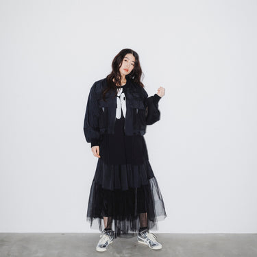 ★入荷済み★2026SS★nunuforme ヌヌフォルム メッシュショートジャケット Black 20-nf25-135-261