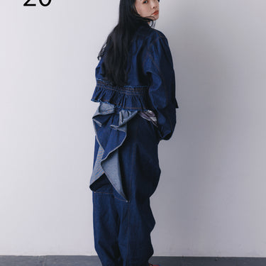 ★入荷済み★2026AW★nunuforme ヌヌフォルム リボンパンツ one-Wash 20-nf26-629-015