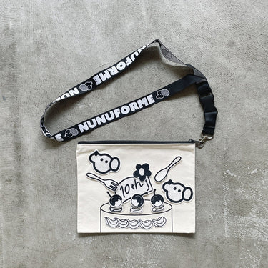★BASIC★nunuforme ヌヌフォルム inuinu ネックストラップ WhitexBlack nf24-strap