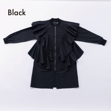 ★入荷済み★2026AW★nunuforme ヌヌフォルム ランダム フリル ジャンパー Black 22-nf26-499-025
