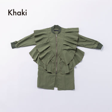 ★入荷済み★2026AW★nunuforme ヌヌフォルム ランダム フリル ジャンパー Khaki 22-nf26-499-025