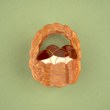 Coucou Suzette ククシュゼット Mushroom Basket Hair Claw きのこバスケット ヘアクリップ