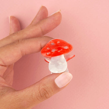 Coucou Suzette ククシュゼット Mushroom Mini Hair Claw マッシュルーム ミニヘアクリップ