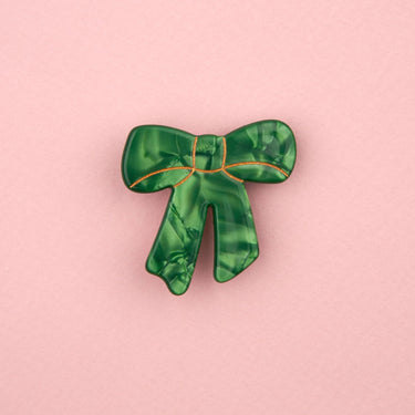 Coucou Suzette ククシュゼット Green Ribbon Hair Clip グリーンリボン ヘアクリップ