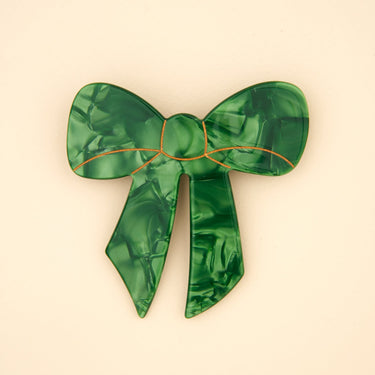 Coucou Suzette ククシュゼット Green Ribbon French Barrette グリーンリボンバレッタ