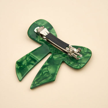 Coucou Suzette ククシュゼット Green Ribbon French Barrette グリーンリボンバレッタ