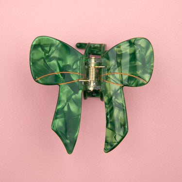 Coucou Suzette ククシュゼット Green Ribbon Hair Claw グリーンリボンヘアクリップ