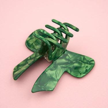 Coucou Suzette ククシュゼット Green Ribbon Hair Claw グリーンリボンヘアクリップ