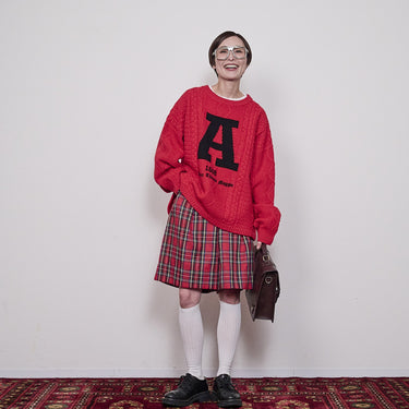 ★2026AW★THOMAS MAGPIE トーマスマグパイ 5G Aran Knit Red 2264759