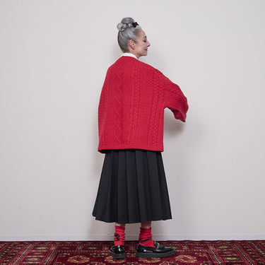 ★2026AW★THOMAS MAGPIE トーマスマグパイ 5G Aran Knit Red 2264759