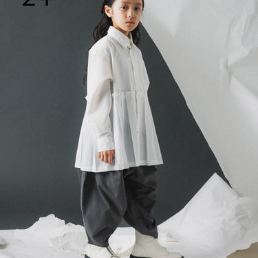 ★入荷済み★2026AW★nunuforme ヌヌフォルム プリーツシャツ OffWhite Adult 24-nf26-553-034