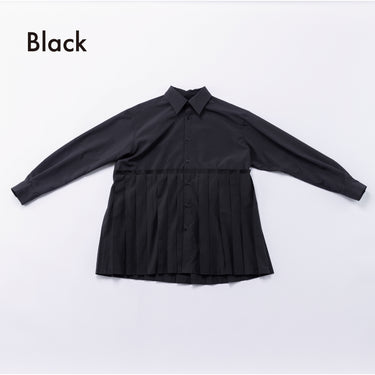 ★入荷済み★2026AW★nunuforme ヌヌフォルム プリーツシャツ Black Adult 24-nf26-553-034