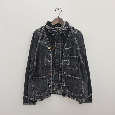 ★入荷済み★2025AW★MARET マレ ブラックデニムドッキングジャケット 2BK M25A25