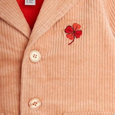 ★Chapter1★2025AW★mini rodini ミニロディーニ Clover emb corduroy blazer Pink