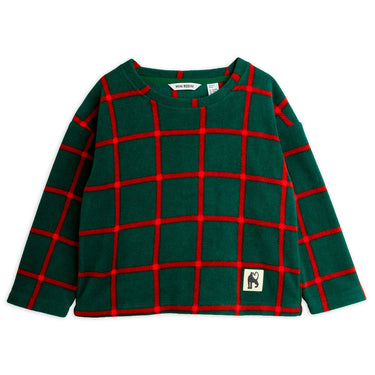 ★Chapter1★2025AW★mini rodini ミニロディーニ Plaid aop fleece ls top Green