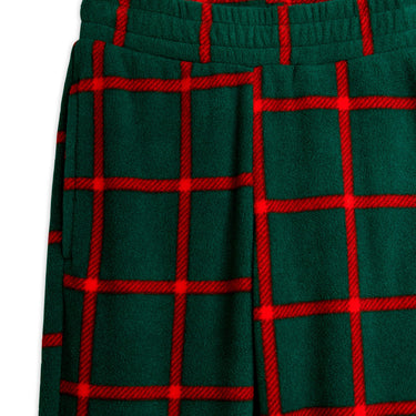 ★Chapter1★2025AW★mini rodini ミニロディーニ BionicPlaid aop fleece trousers Green