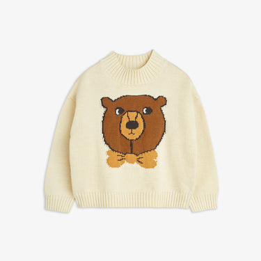 ★Chapter2★2025AW★mini rodini ミニロディーニ Bear intarsia knit sweater Offwhite