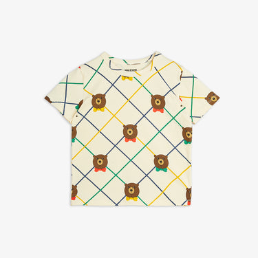 ★Chapter2★2025AW★mini rodini ミニロディーニ Bear check aop ss tee Offwhite