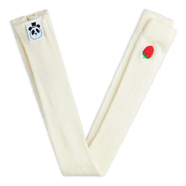 ★Chapter1★2025AW★mini rodini ミニロディーニ Strawberry pointelle leggings 1-pack White