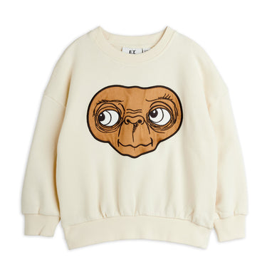 ★E.T. PHONE 2026SS collection★mini rodini ミニロディーニ E.T application sweatshirt Offwhite