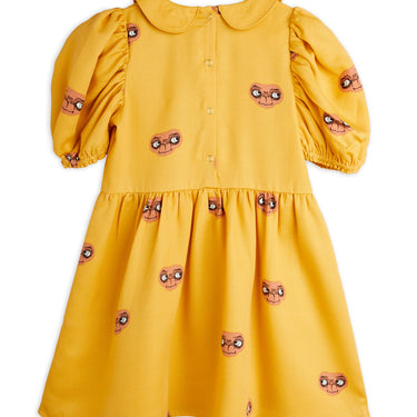 ★E.T. PHONE 2026SS collection★mini rodini ミニロディーニ E.T aop woven ss dress Yellow