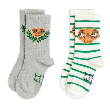 ★E.T. PHONE 2026SS collection★mini rodini ミニロディーニ E.T 2-pack socks Multi