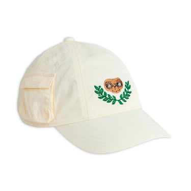 ★E.T. PHONE 2026SS collection★mini rodini ミニロディーニ E.T emb nylon pocket cap Offwhite