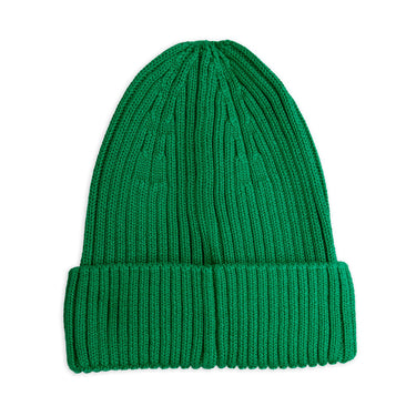 ★E.T. PHONE 2026SS collection★mini rodini ミニロディーニ E.T patch knitted rib fold up hat Green