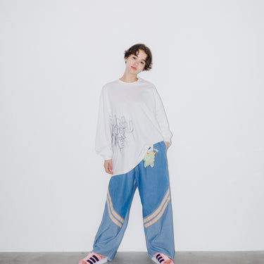 ★入荷済み★2026SS★nunuforme ヌヌフォルム ラインデニムパンツ Bleach 26-nf25-635-038